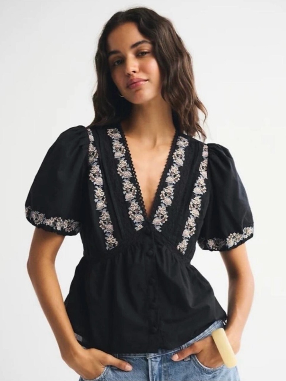 Abercrombie & Fitch Puff Sleeve Shirt
